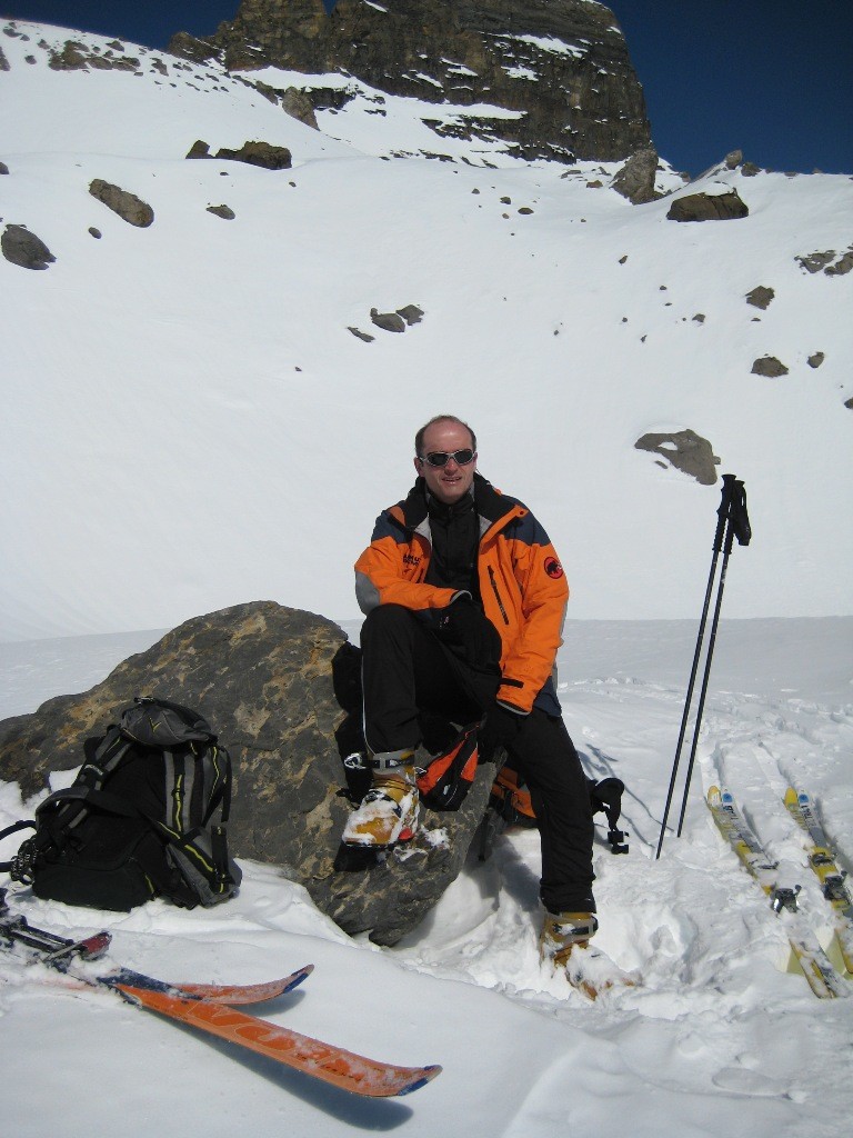 Pause pour Thierry sous la Cime de l'Est