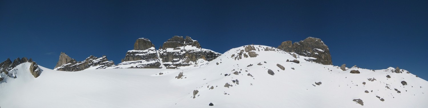 Haute Cime, Doigts, Dent Jaune, Eperon, Cathédrale, Forteresse, Cime de l'Est