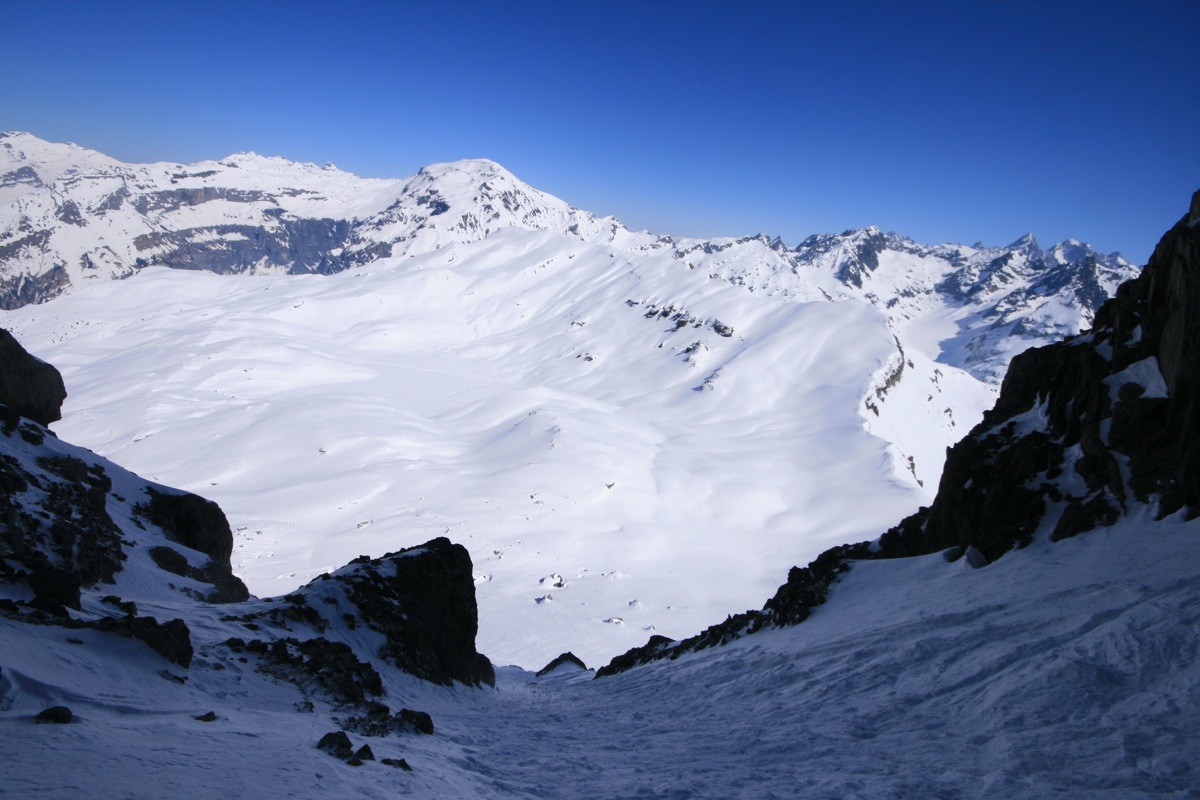 Partie inférieure du couloir de la Mitraille