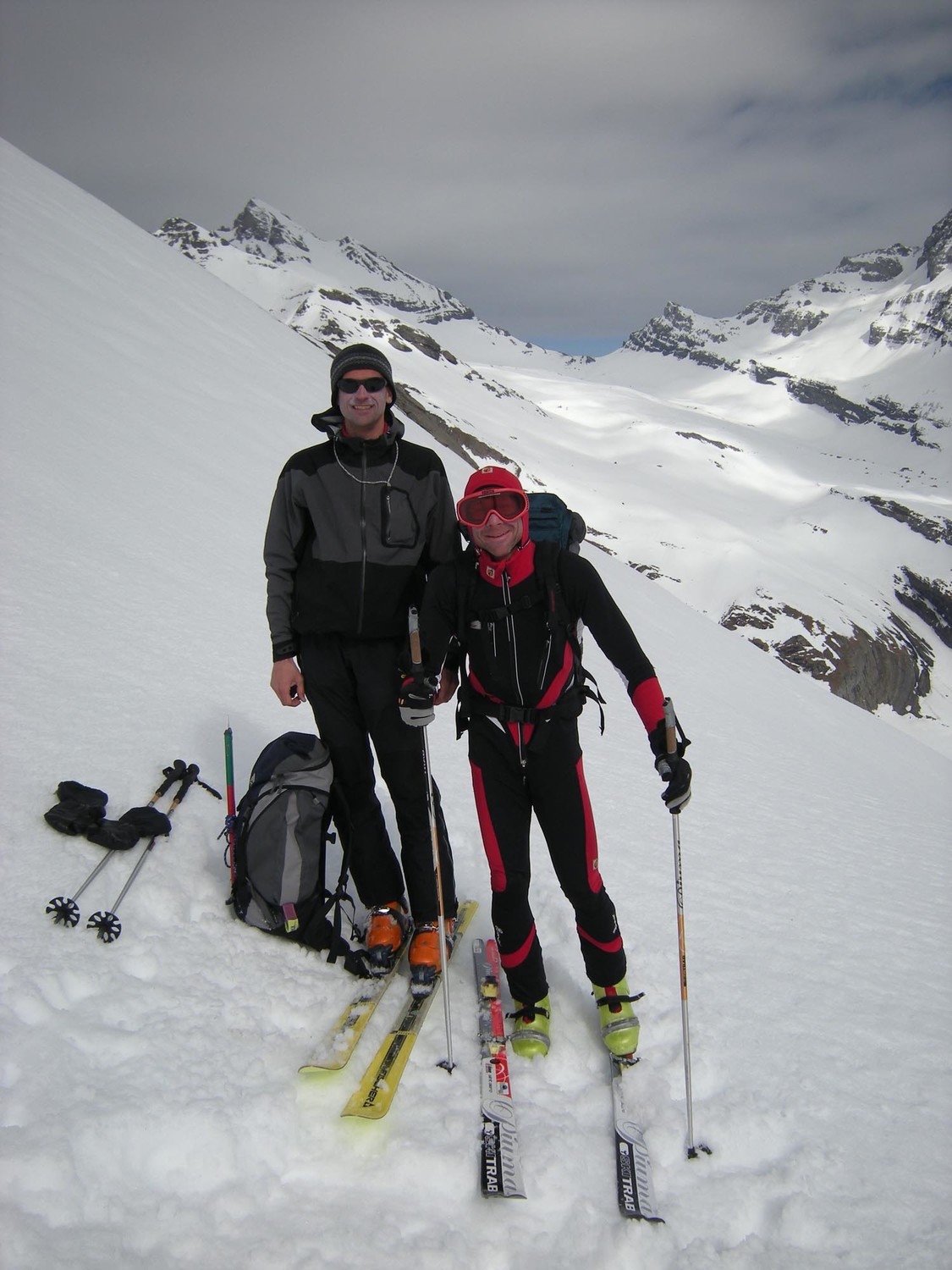 Couloir de la Chaire. Rencontre d'un plongeur!