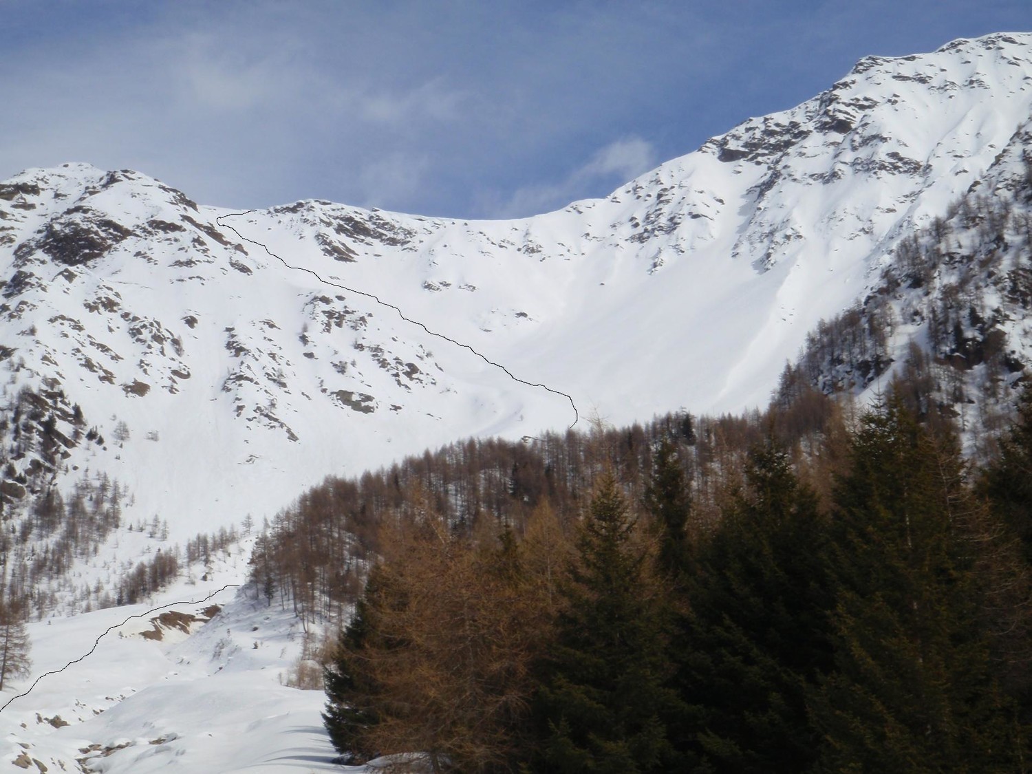 Il canale della val di Pozze