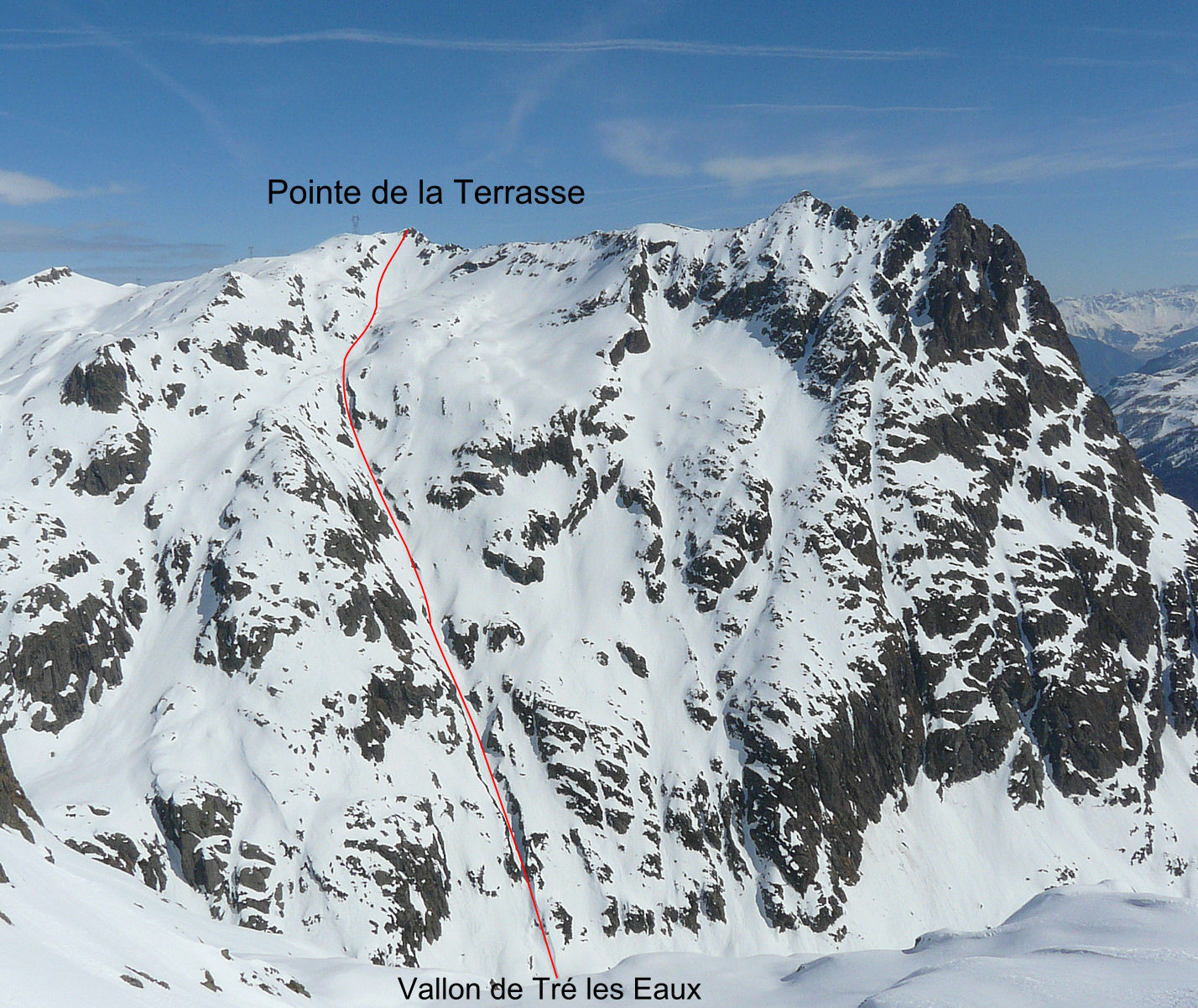 Couloir SW de la pointe de la Terrasse