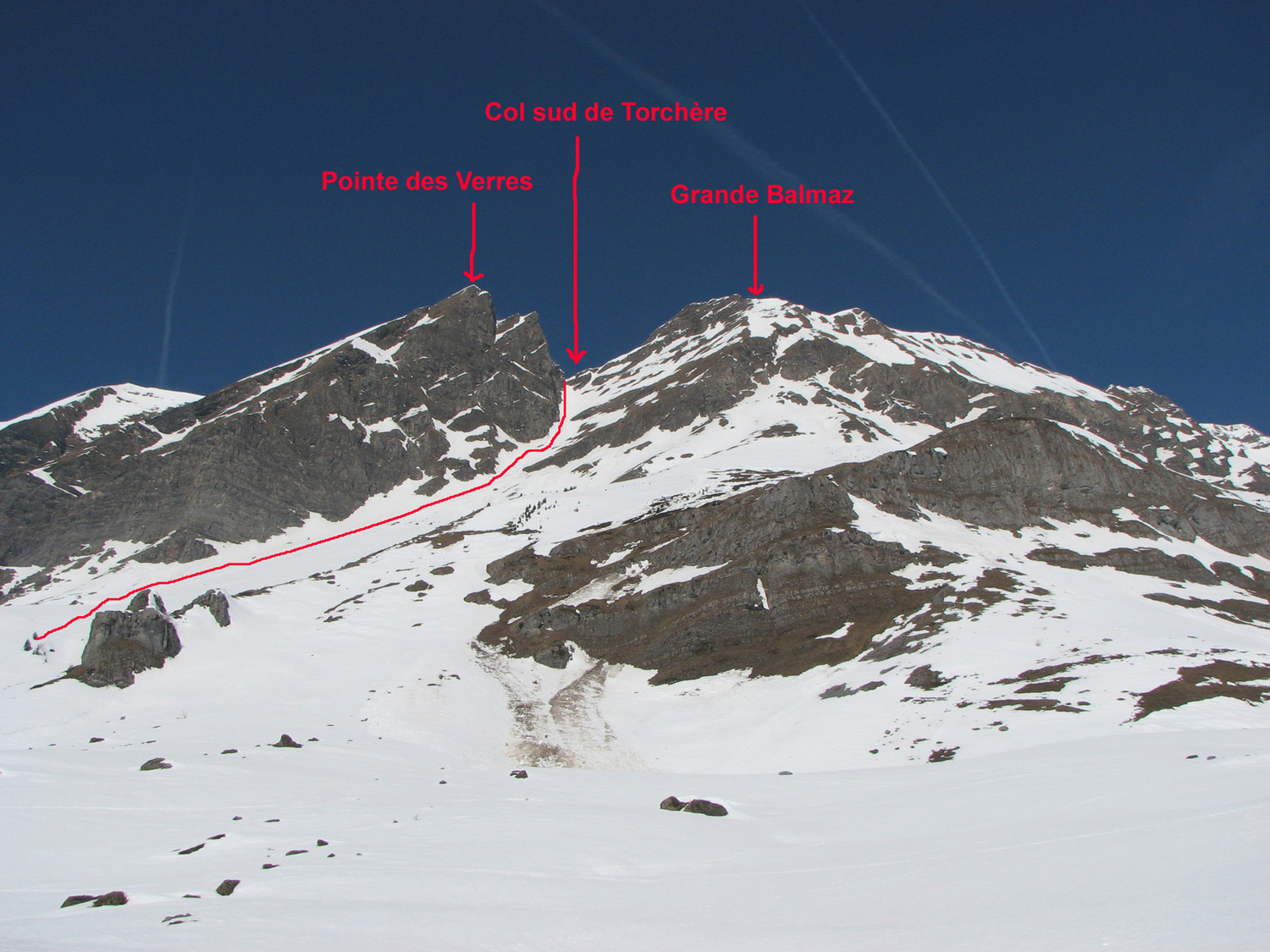 Itinéraire Col sud de Torchère