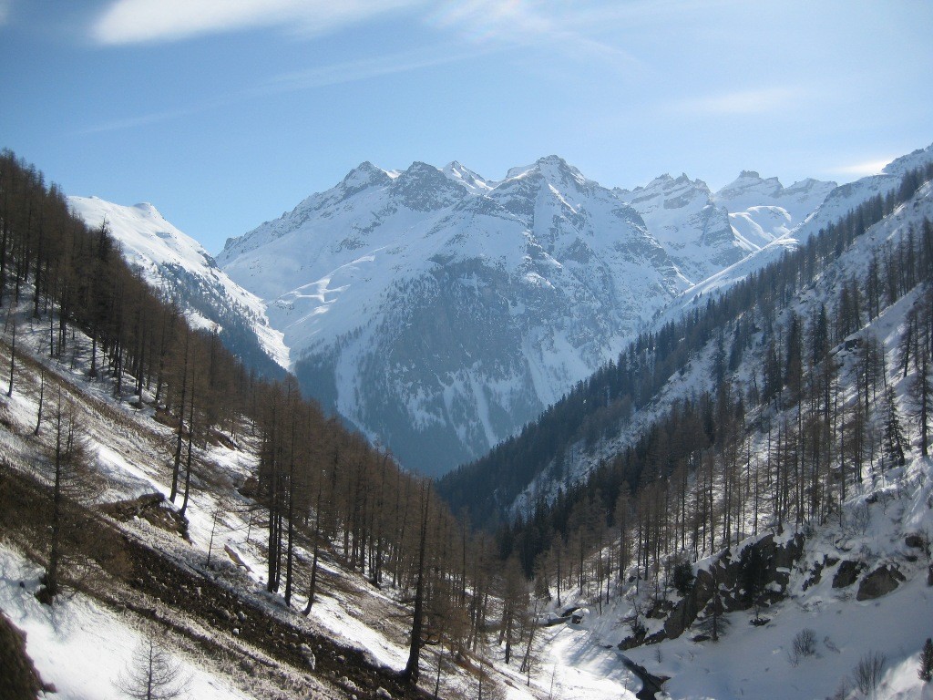 La rive gauche du Saflischbach est encombrée de coulées