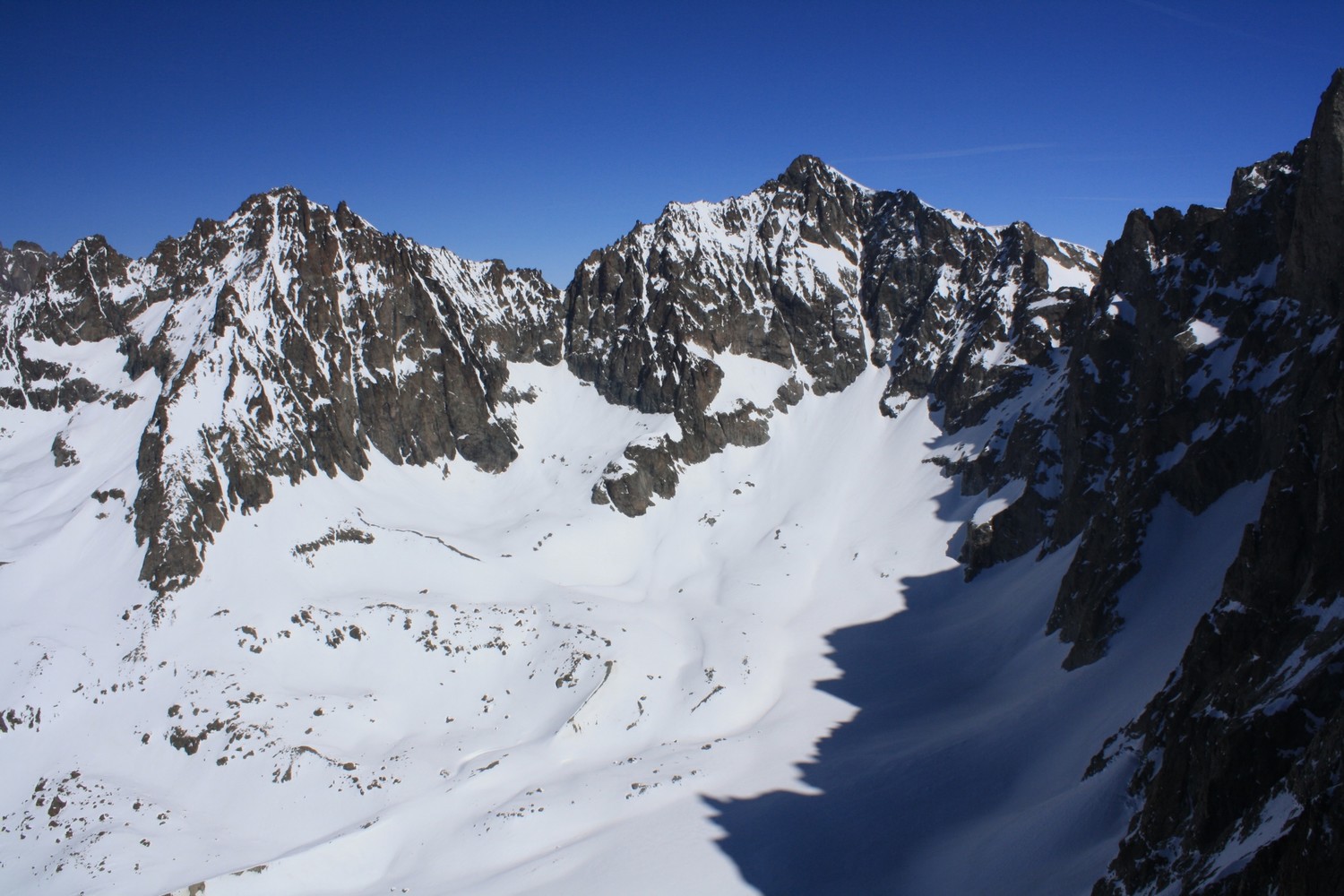 Roche d'Alvau, Roche Faurio et Col des Ecrins