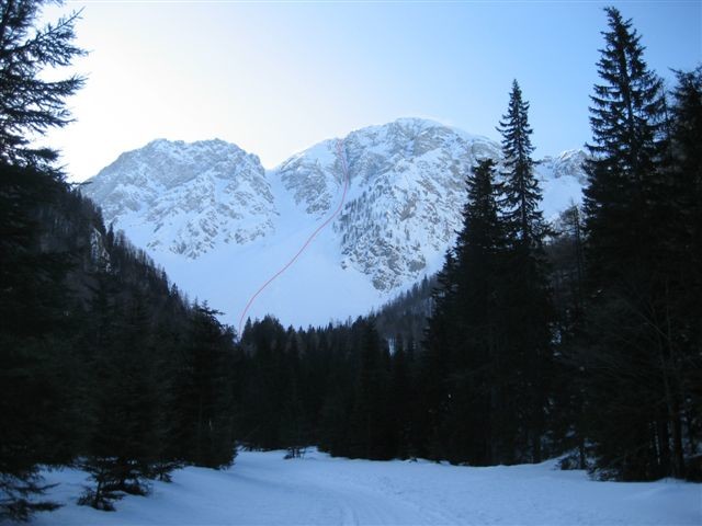 Hochstuhl, Gipfelrinne