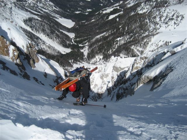 Hochstuhl, Gipfelrinne, Ausstieg