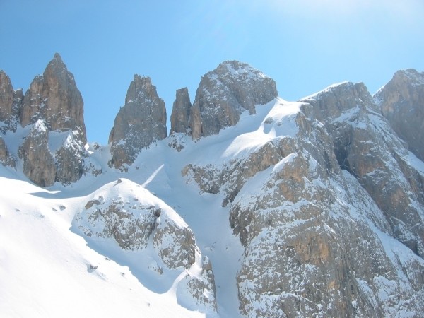 Salendo al Mulaz. Il passo delle Farangole.
