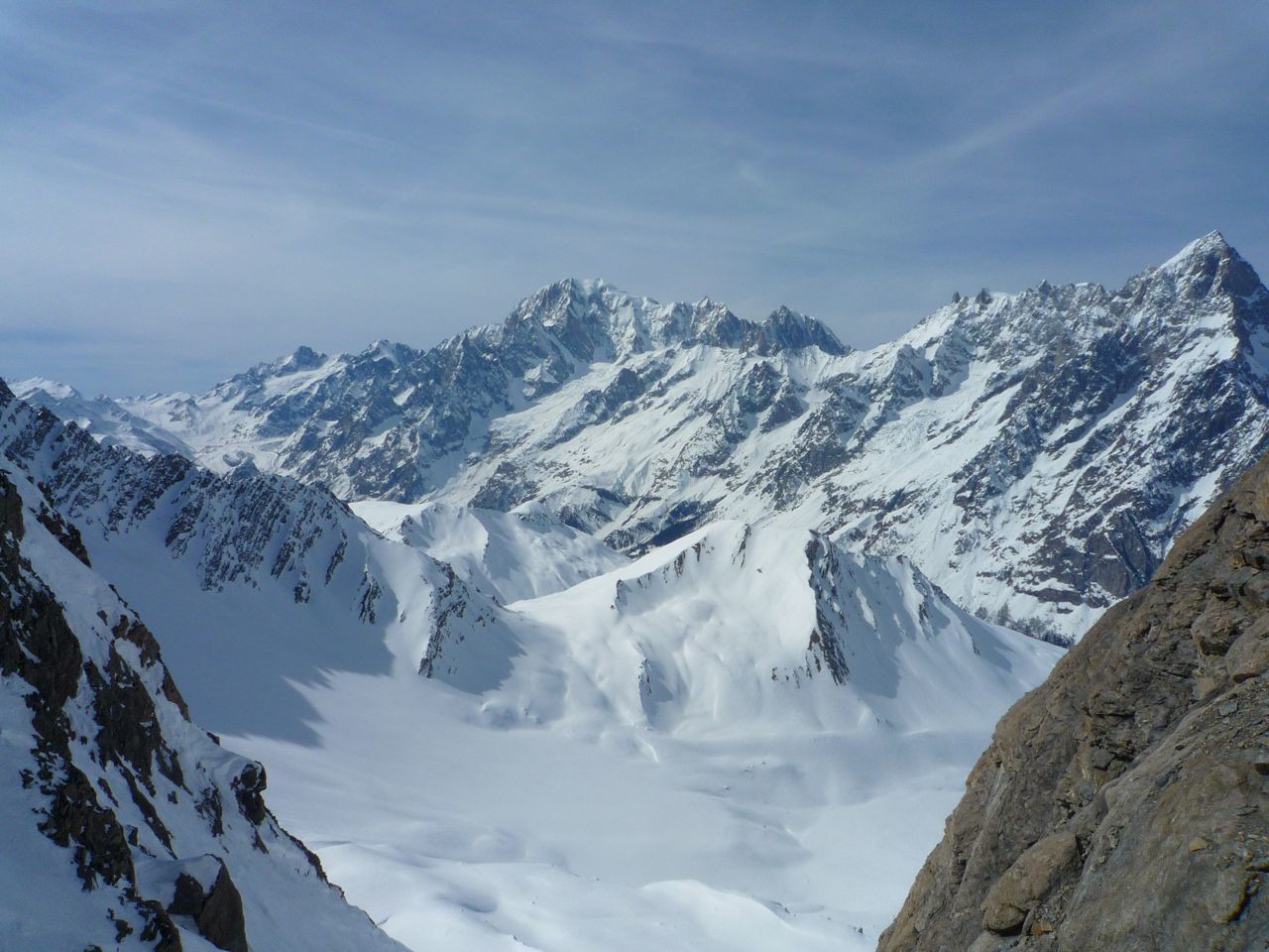 Mont blanc depui l'haut du couloir