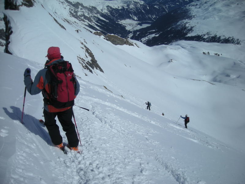Descente juste sous le sommet du Guggernüll