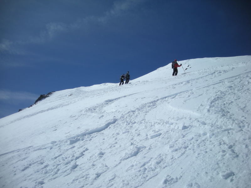 Descente juste sous le sommet du Guggernüll
