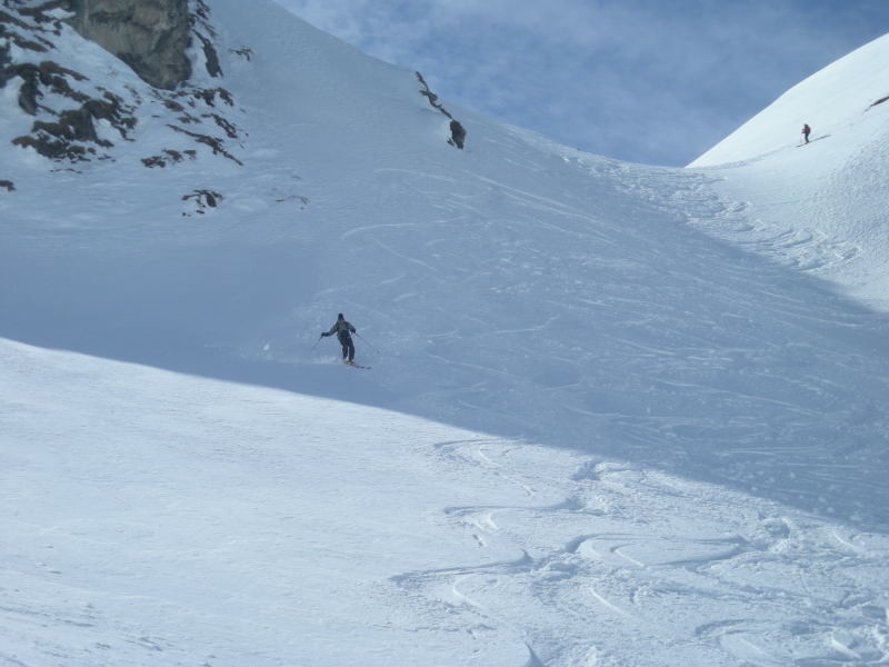 Vincent dans la descente du Guggernüll