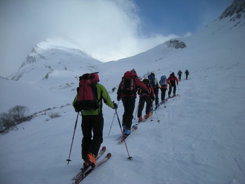 Montée au Pizzo Uccello dans le vent