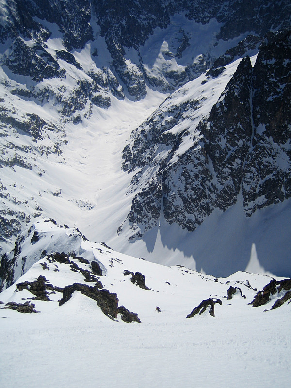 Face S de la Pointe Gravelotte : descente directe sur Valfourche