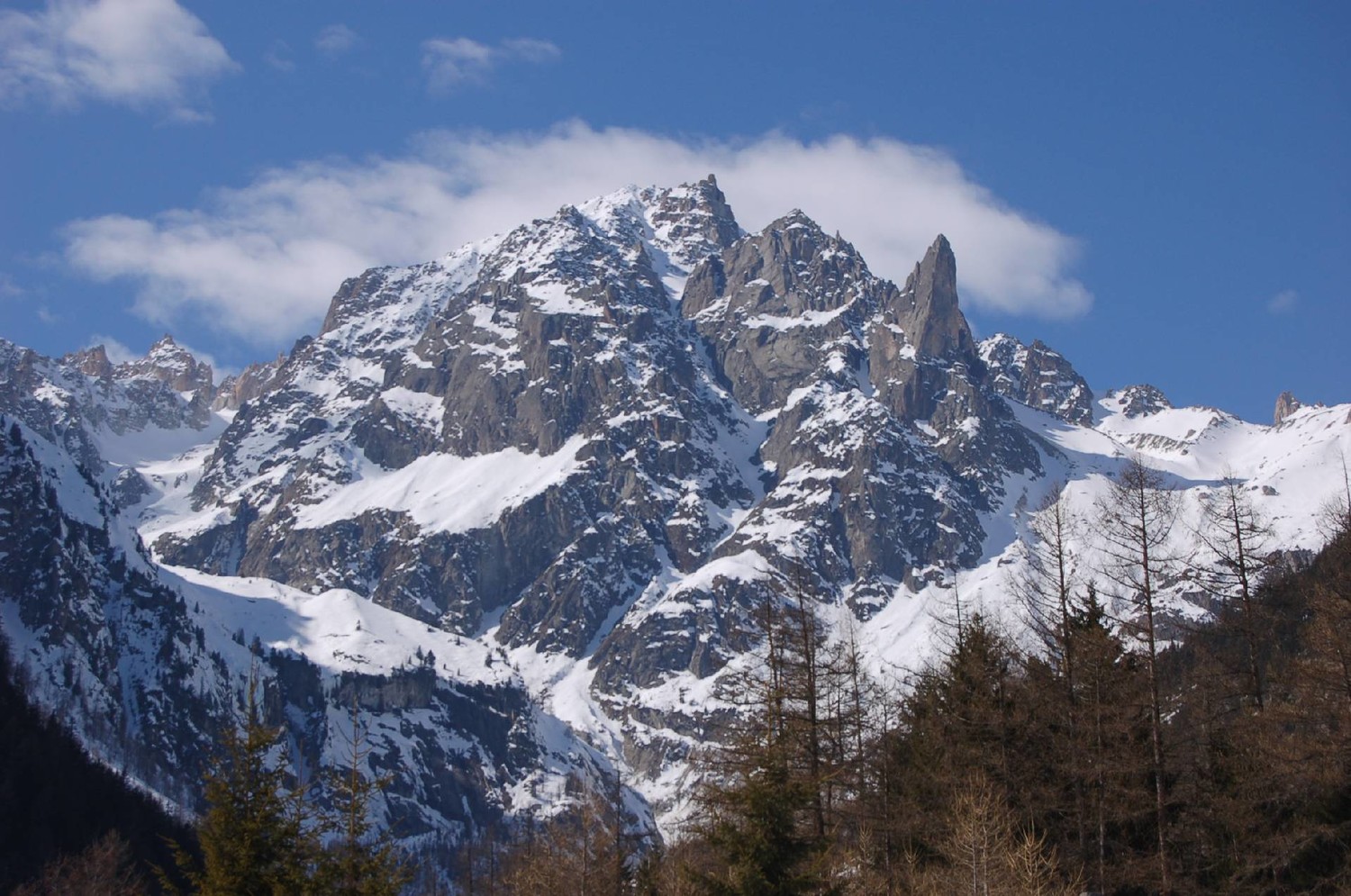 Portalet vu de Praz-de-Fort avec couloir E au centre