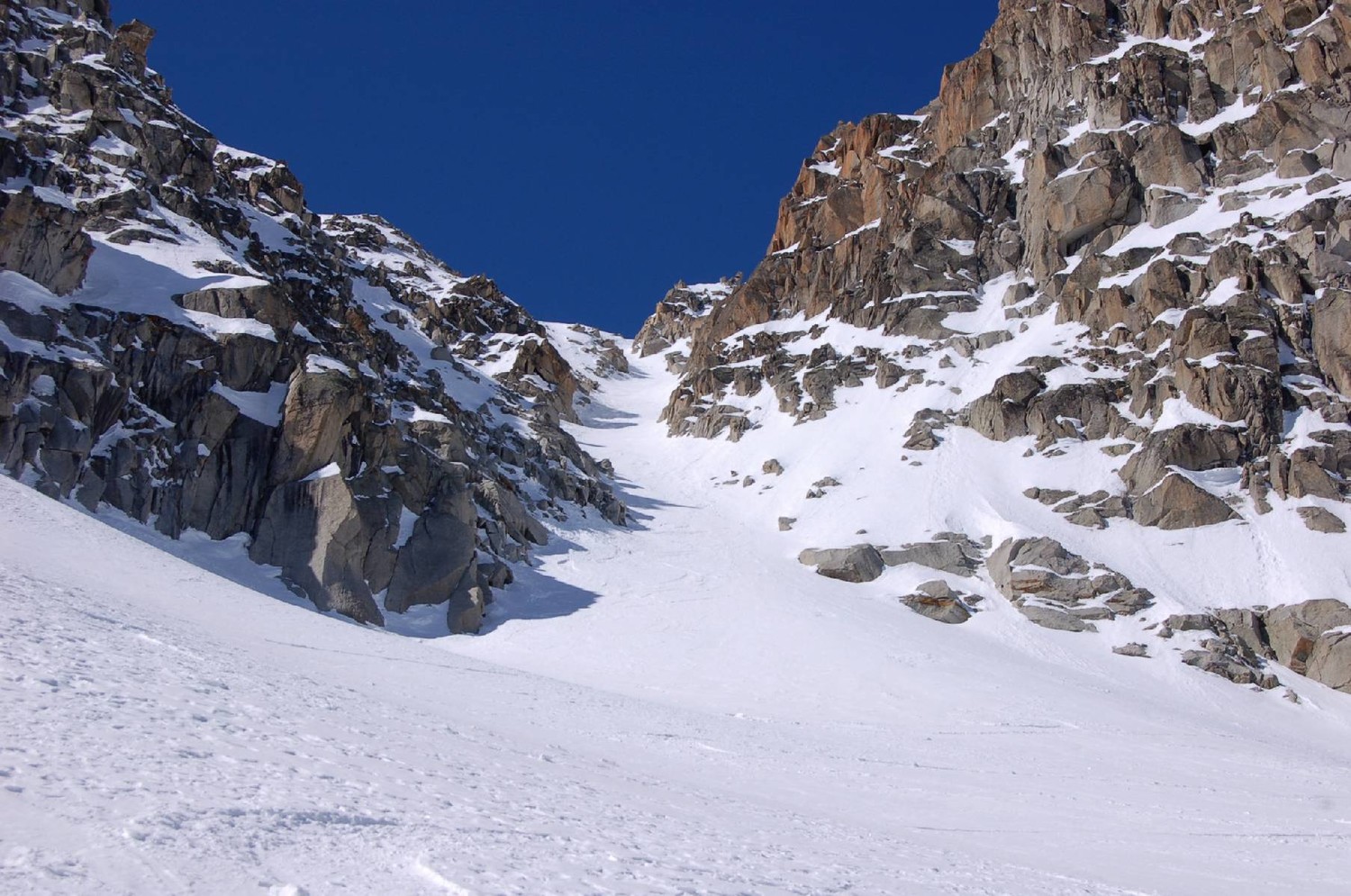 Couloir E du Portalet, partie supérieure