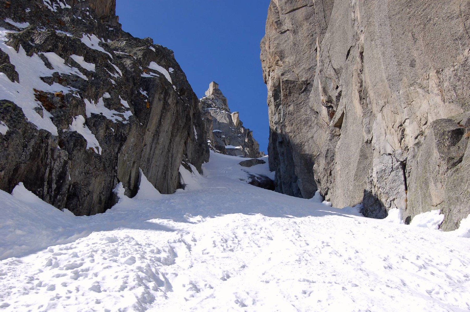 Couloir E du Portalet, partie inférieure