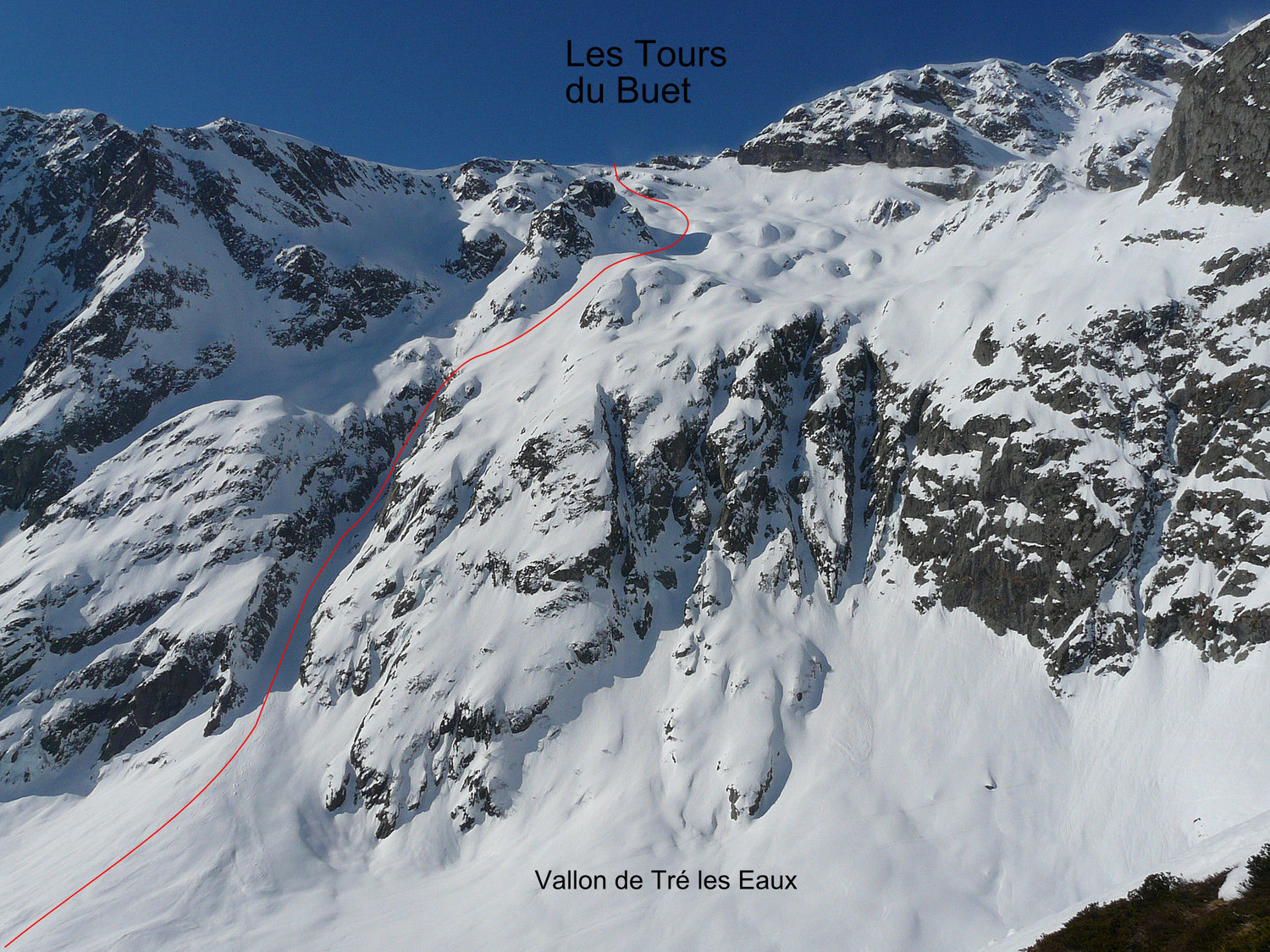 Les Tours : Couloir NE du pointement 2555