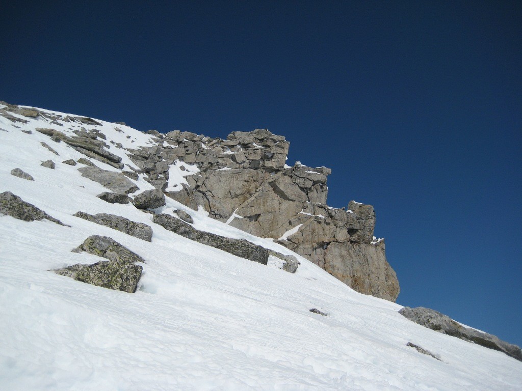 Sommet du Gross Schinhorn, du dépôt de skis au-dessus du Mittelbergpass