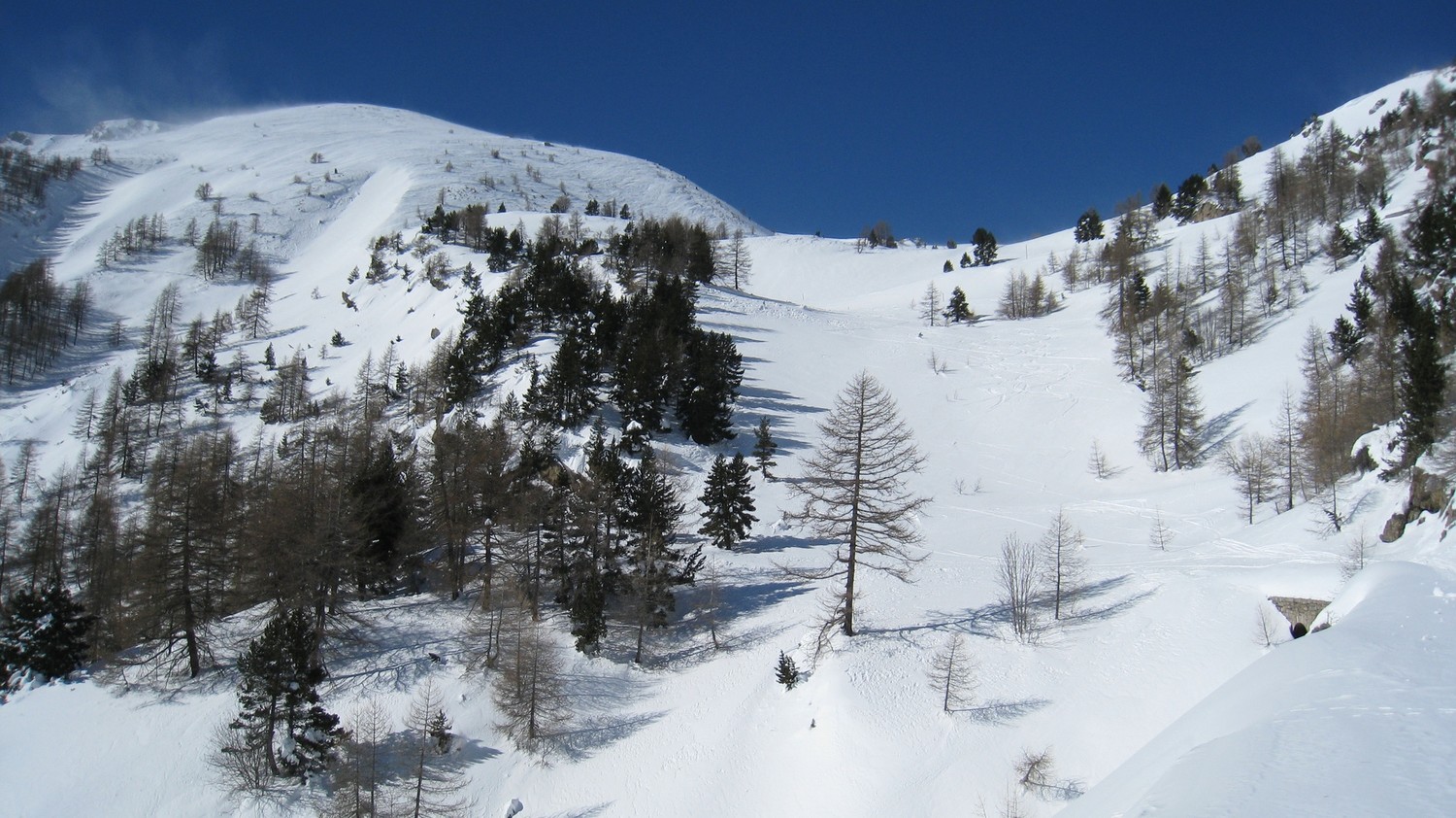 Sous le Col de la Cayolle, les dernieres pentes