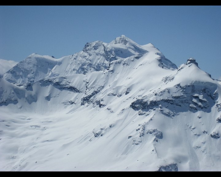 Du sommet, vue le Pleureur et Grand-Combin