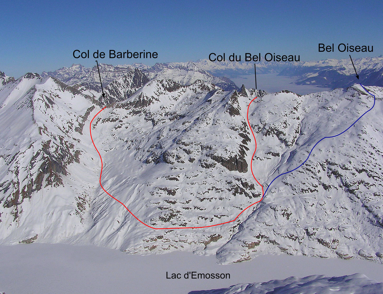Entre le col de Barberine et Bel Oiseau ou le col du Bel Oiseau