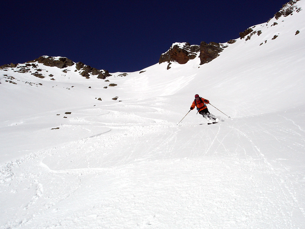 Enrico in discesa su fantastica neve...