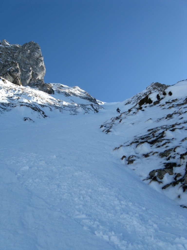 Ravin des NEx: Partie supérieure sous la dent du Vélan