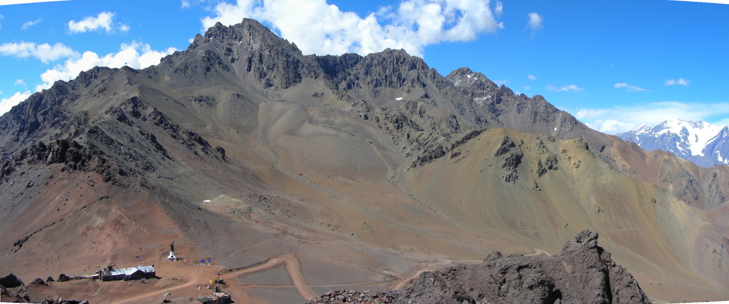 La face N du Santa Elena et le Col des Libérateurs en mars 2009