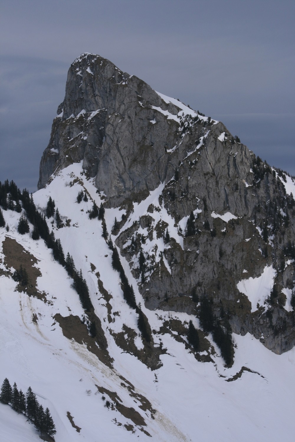 Couloir de l'Anguille depuis la Pointe d'Arvouin