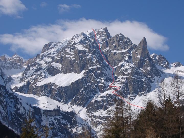 Couloir E du Portalet (avec échappatoire en bas)