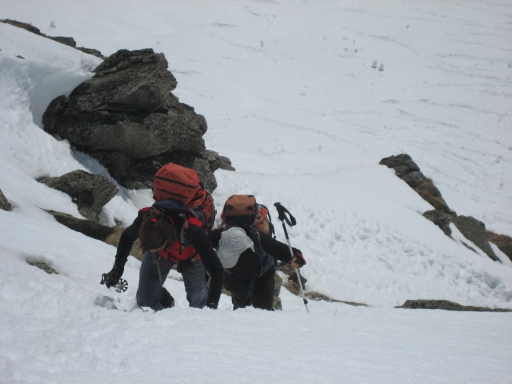 salita canalino al Pizzo Tignaga