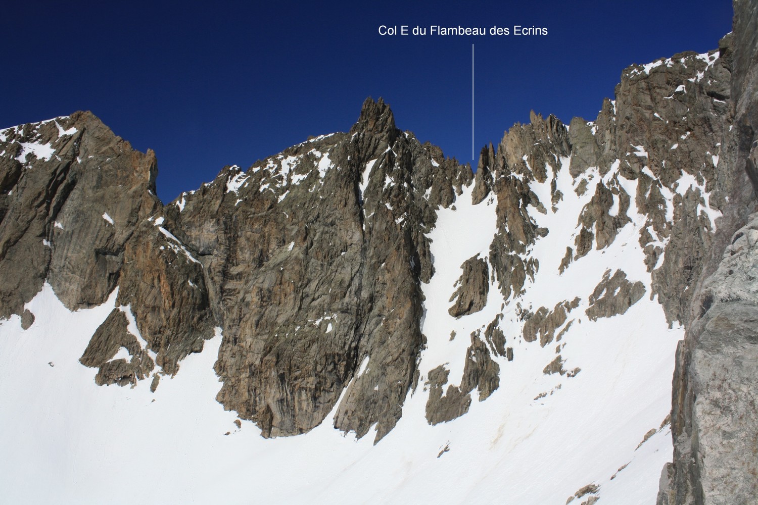 Le Col E du Flambeau, versant S