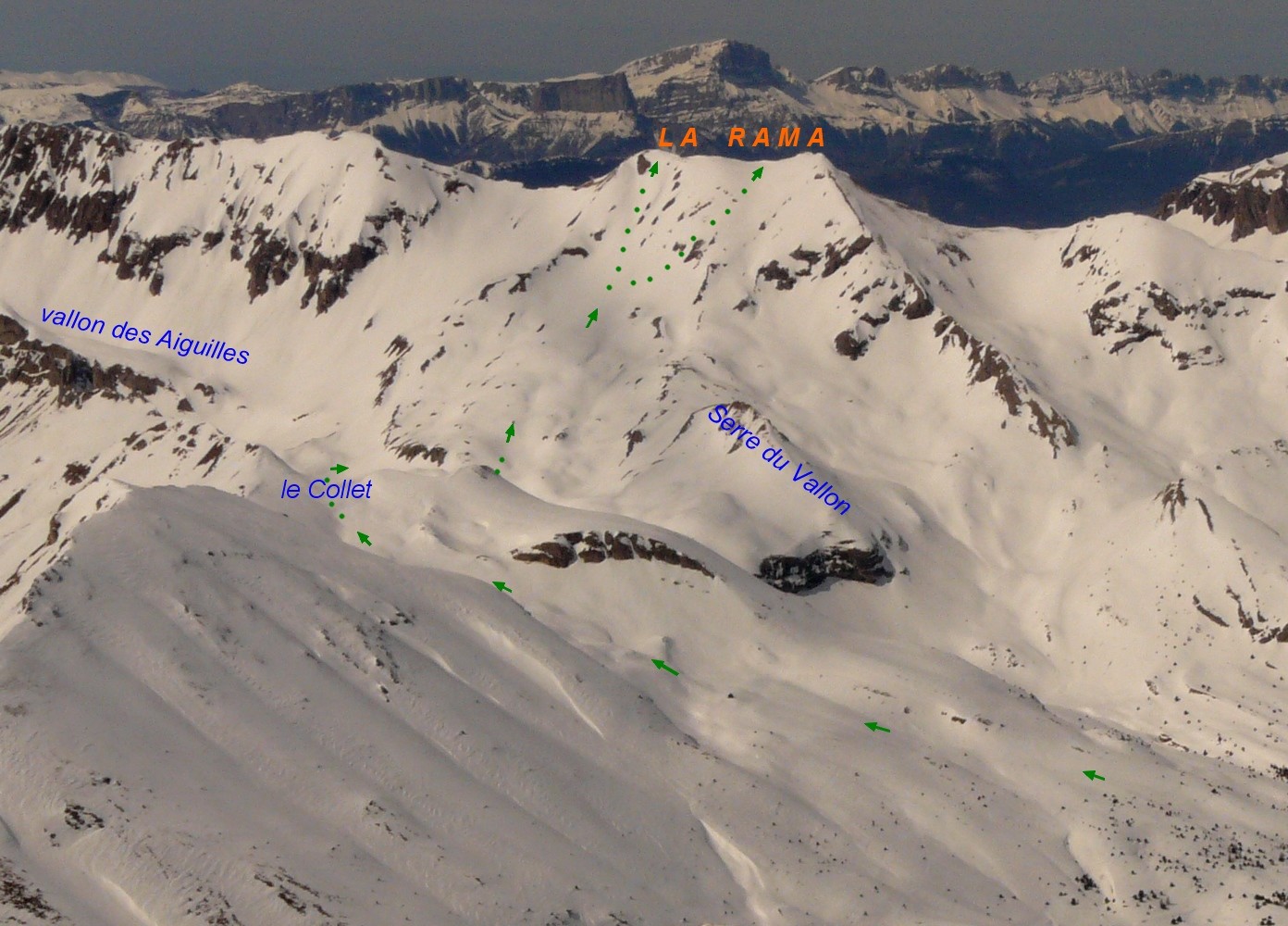 la Rama - par le Collet du vallon des Aiguilles