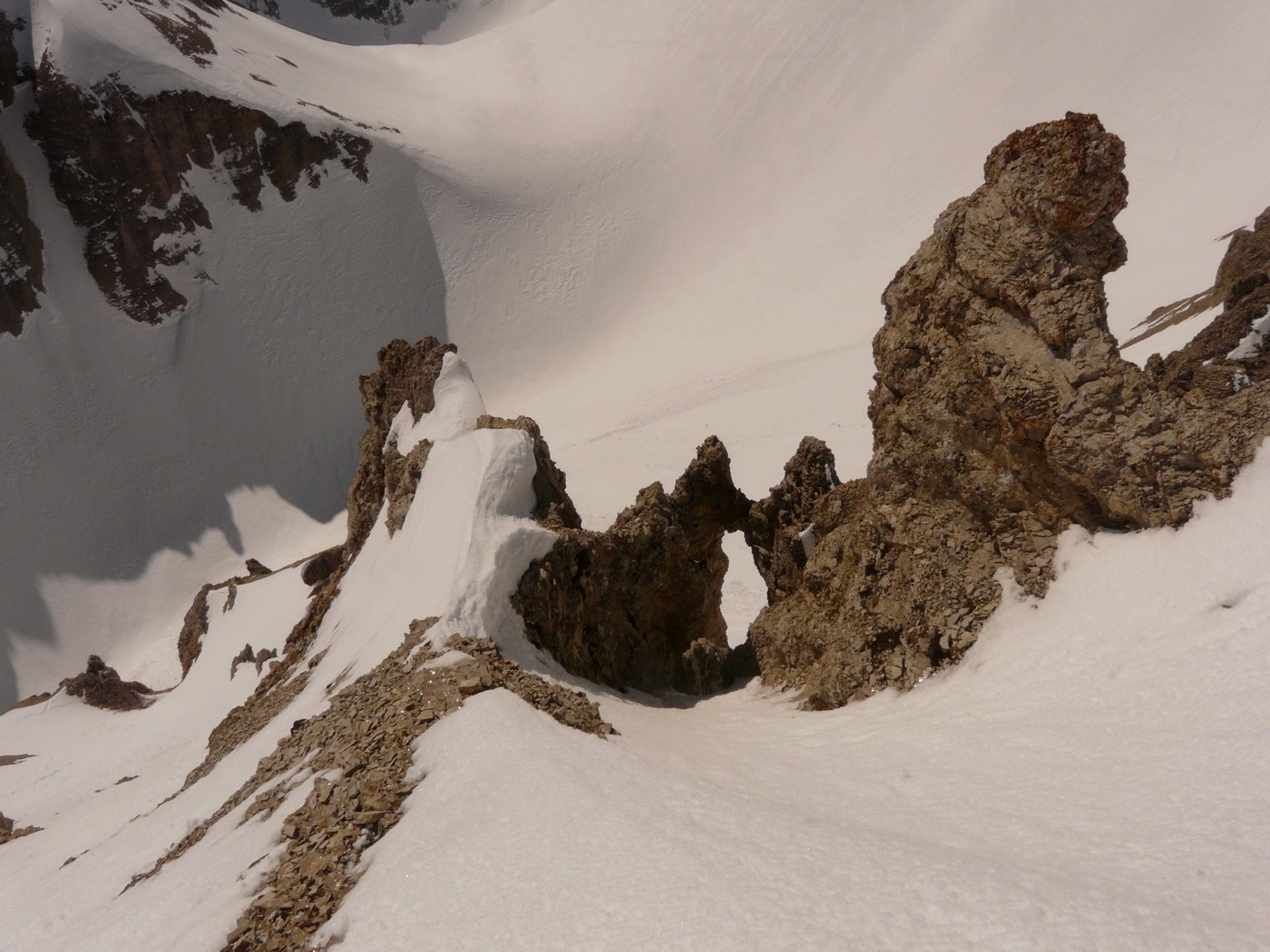 Malpasset (couloir S) - au dessus de l'arche de la Fuvelle