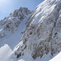 Couloir N du Petit Arbizon (vu en montant au col 2634 m).