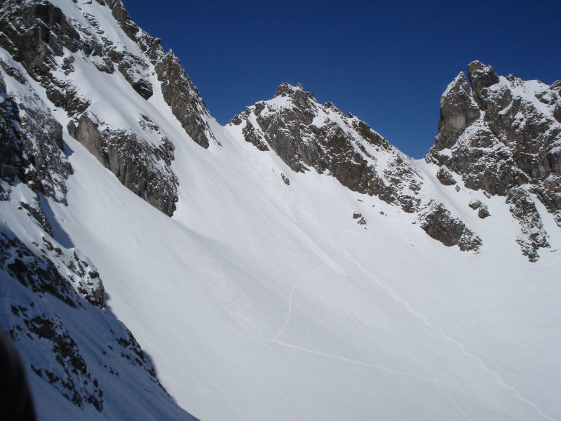Le col 2634 depuis le couloir N
