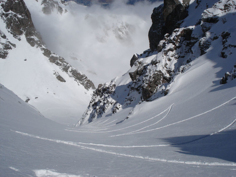 Quelques conversions en montant dans le Couloir N du Petit Arbizon...