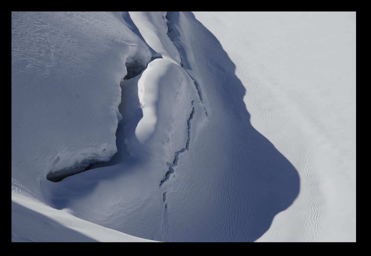 Les "crevasses" du lac du Crozet