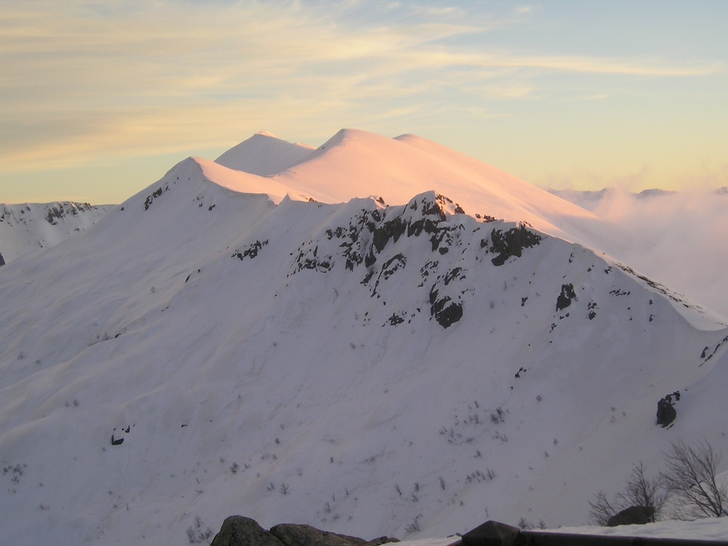 Coucher de soleil sur Pinzi Corbini.