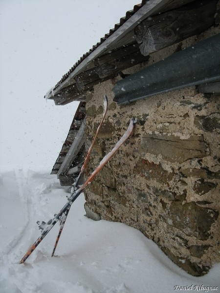Fin de la montée à Chalet Vieux pour cause de mauvais temps