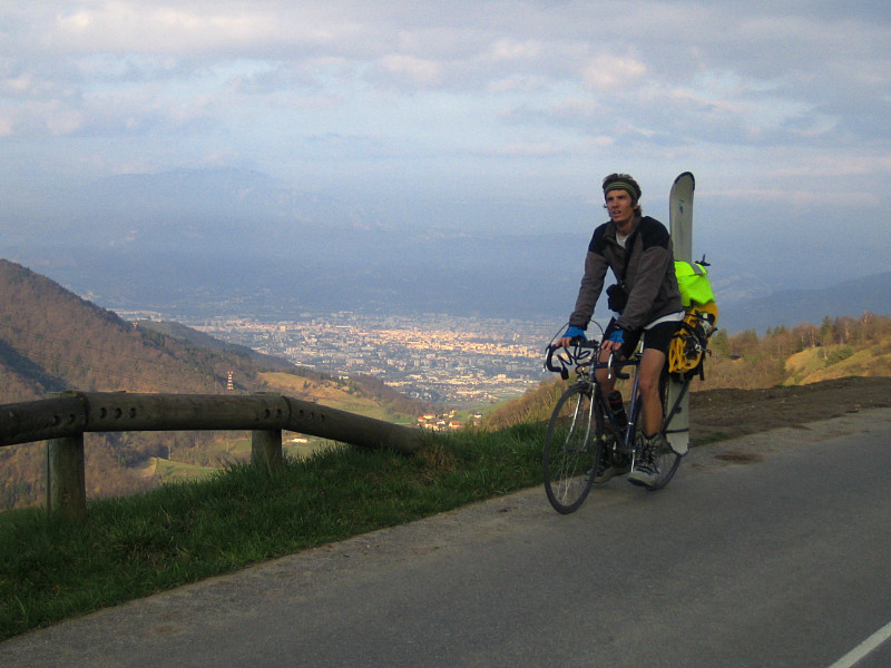 Vélosurf au dessus de Grenoble