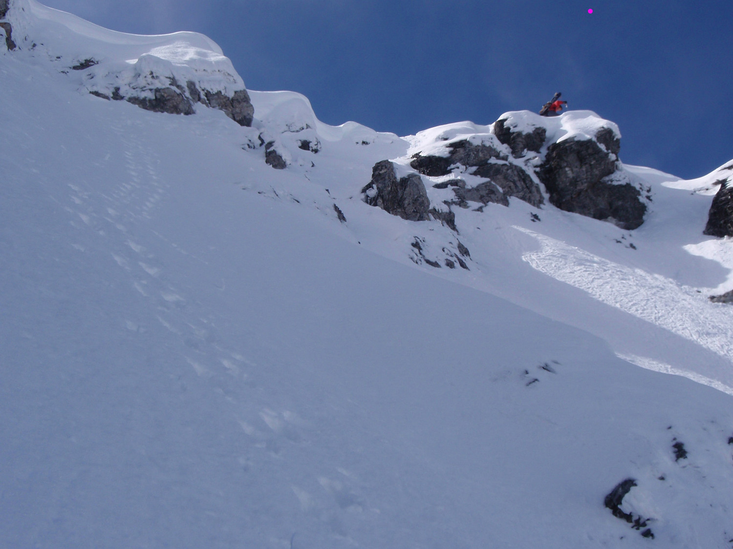 Patrick sur l'arête sommitale
