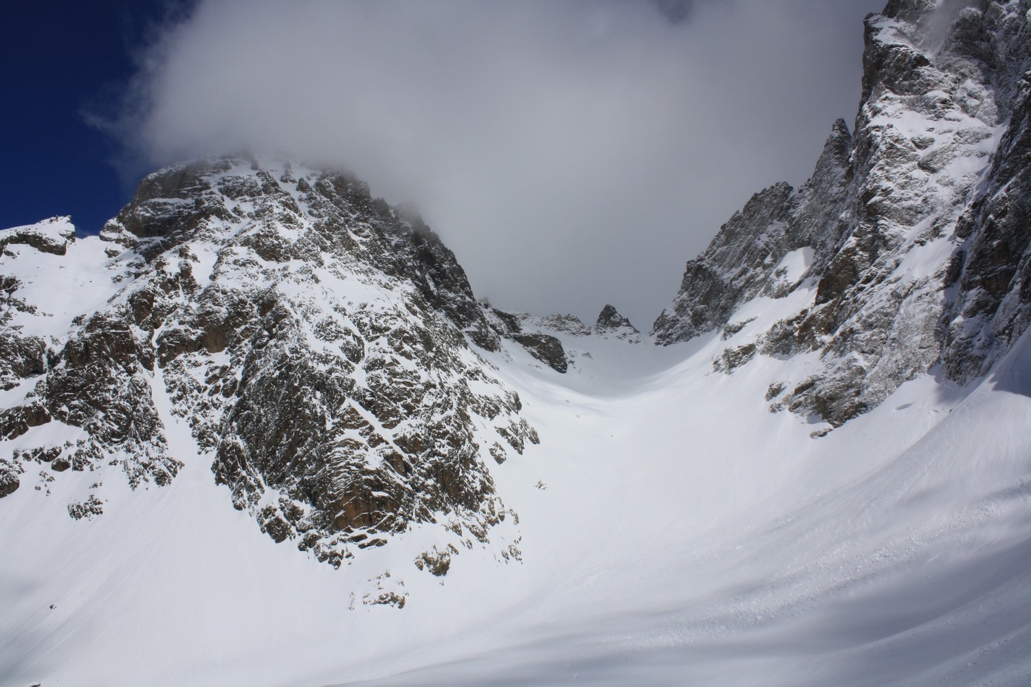 Le Col de Coste Rouge, Versant W