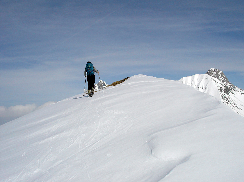 arrivo in vetta al Carungas...