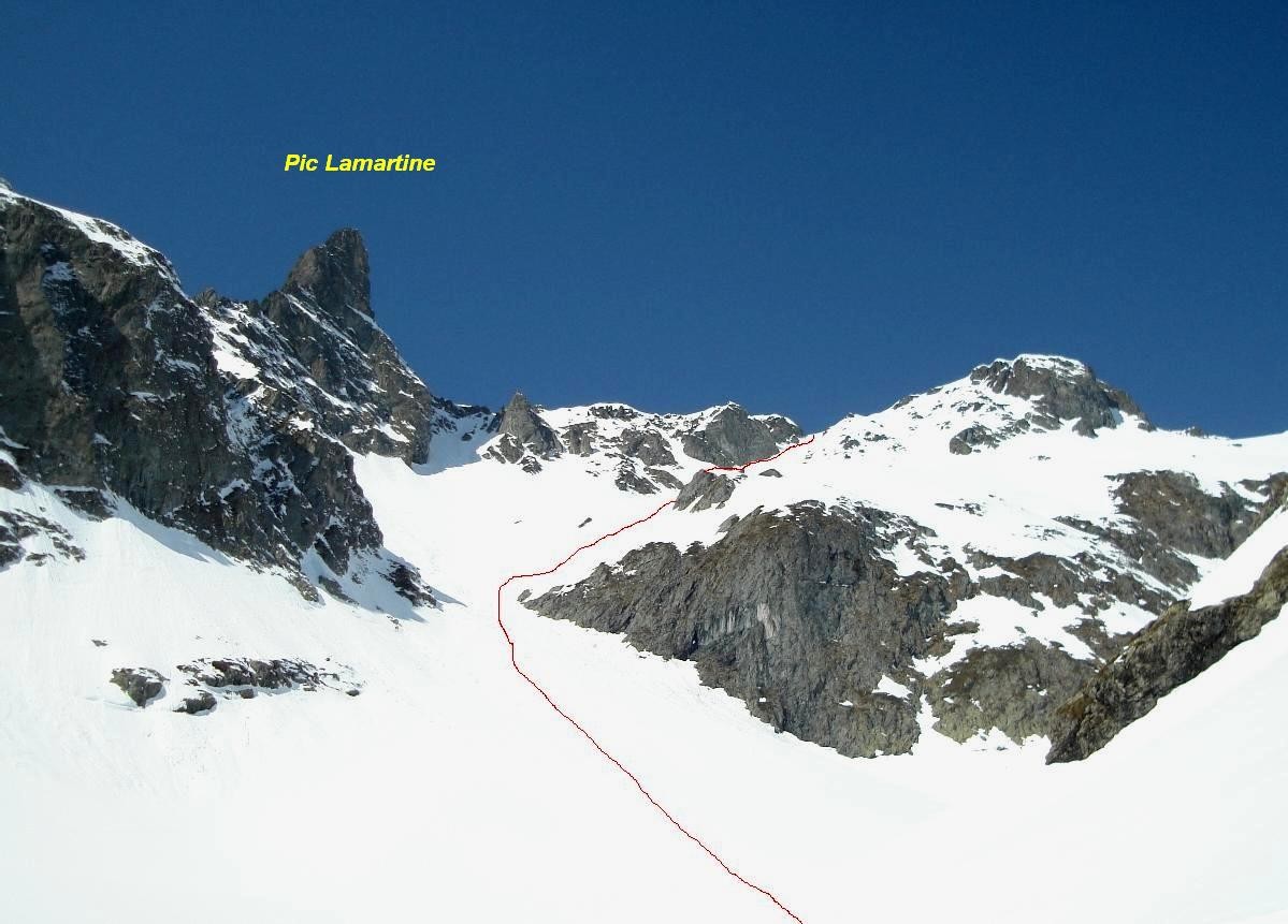 Le versant Est du col de Roche Rousse