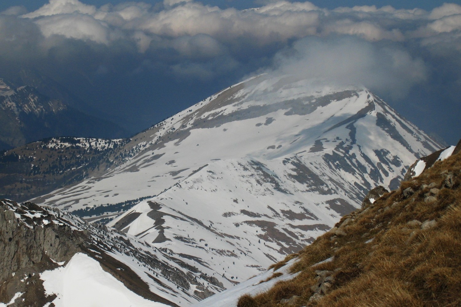 Mont Barral : face SW vue depuis le Jocou