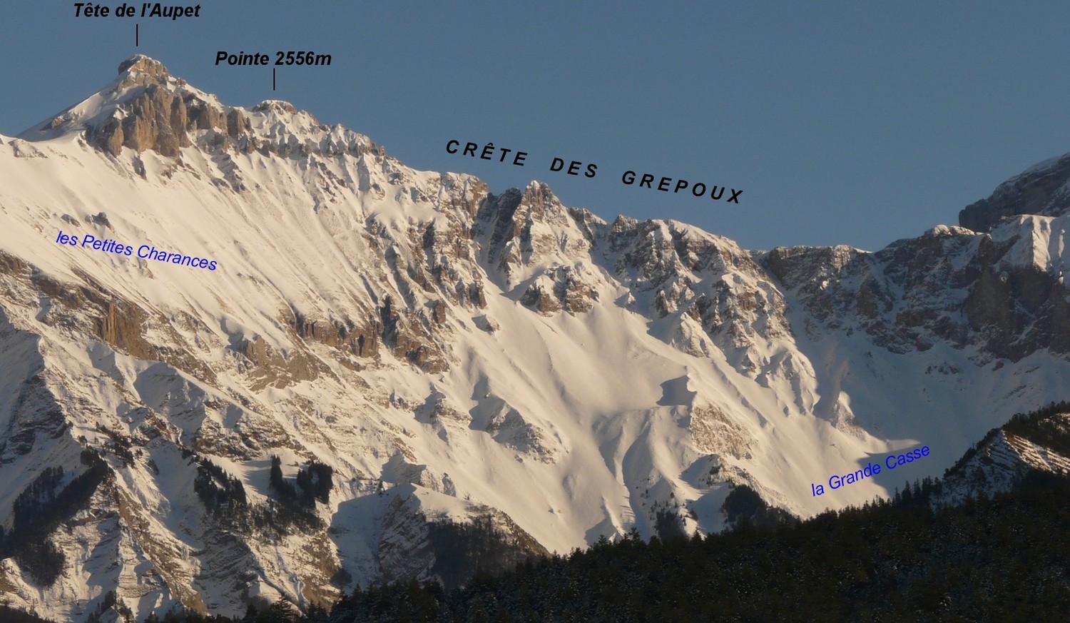 Crete des Grépoux - versant W