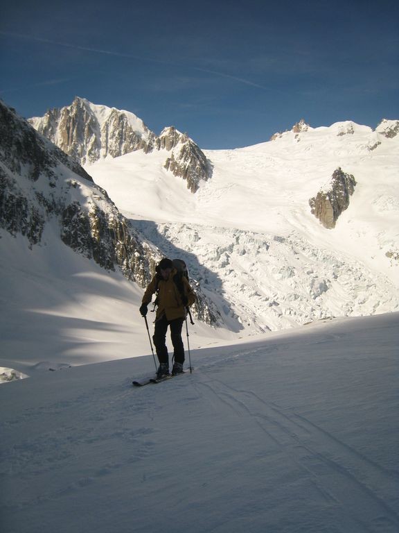 On arrive au pied du Couloir de la Brèche
