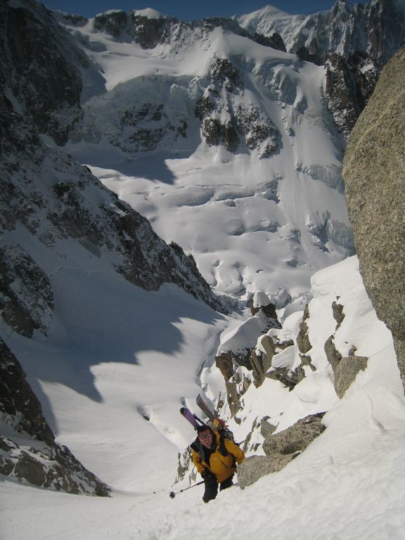 Dans le couloir de la Brèche Puiseux
